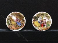 (image for) Miniature Decorative Courting Couple Plate for Dollhouses (1pc)
