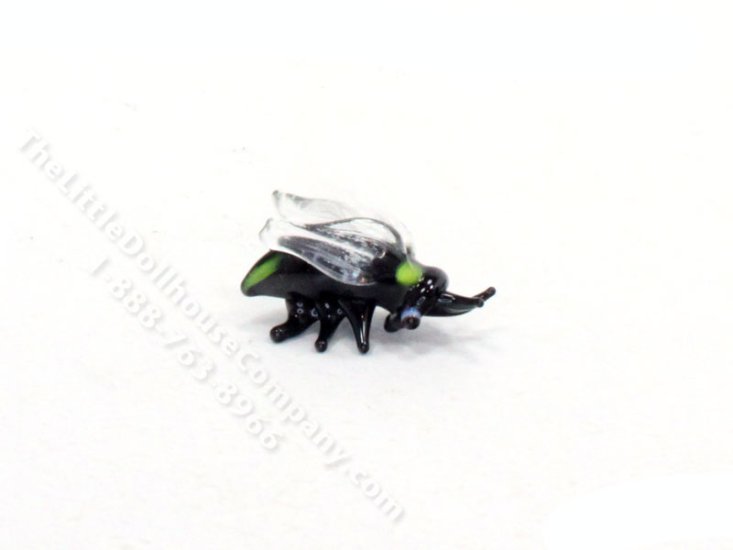 (image for) Miniature Glass Beetle Figurine for Dollhouses