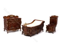 (image for) Miniature Toilet Hand Painted Baroque Style - Walnut