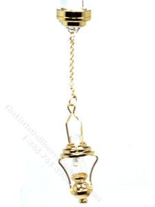 (image for) Miniature Battery Brass Nostalgic Hanging Oil Lamp with Wand