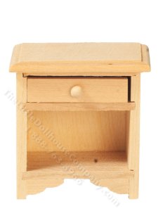 (image for) Miniature Night Stand for Dollhouses, Unfinished