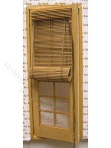 (image for) Dollhouse Scale Bamboo Roll-Up Shades for Doors