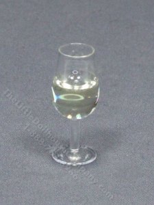 (image for) Miniature Glass of White Wine for Dollhouses