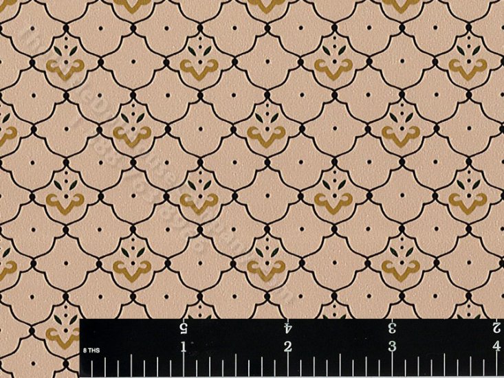 (image for) Gold Flower Miniature Wallpaper for Dollhouses