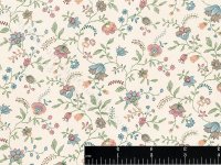 (image for) Blue Paisely Vine on Cream Miniature Wallpaper for Dollhouses