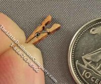 (image for) Miniature Medium Working Wooden Clothespin for Dollhouses