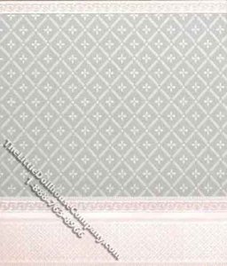 (image for) Miniature 3 pc. Pearly White and Aqua Wallpaper Set