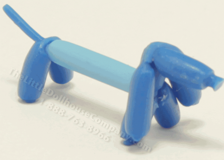 (image for) Miniature Decorative Blue Balloon Wiener Dog