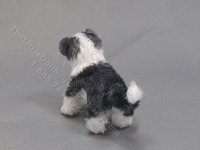 (image for) Miniature Long Haired Cat by Marie W. Evans - Dark Grey/White