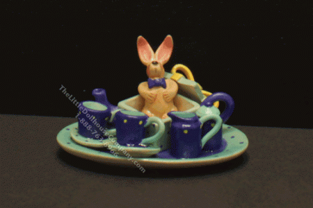 (image for) Dollhouse Scale Easter Tea Set