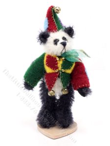 (image for) Miniature Jester Panda Bear by Deb Canham