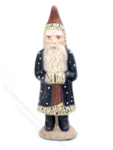 (image for) Miniature Blue Starry Night Santa Figurine for Dollhouses