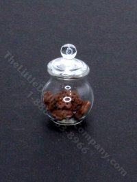 (image for) Miniature Glass Cookie Jar with Cookies for Dollhouses