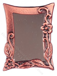 (image for) Miniature Antique Copper Mirror for Dollhouses