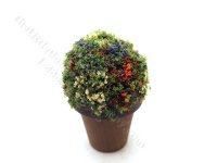 (image for) Miniature 3 inch Spherical Floral Topiary for Dollhouses