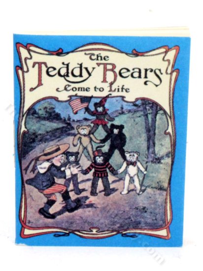 (image for) Miniature "The Teddy Bears Come to Life" Book for Dollhouses