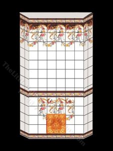 (image for) Dollhouse Scale Model Mosaic Fireplace