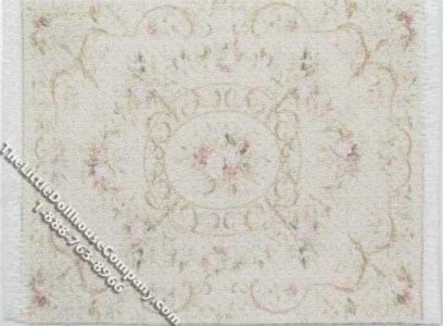 (image for) Miniature Small Flower Theme Rug for Dollhouses