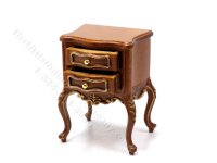 (image for) Miniature Walnut American Victorian Nightstand for Dollhouses