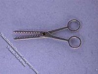(image for) Miniature Large Hairdresser Thinning Scissors for Dollhouses