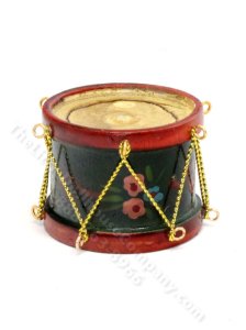 (image for) Miniature Floral Drum for Dollhouses