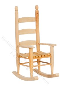 (image for) Miniature Rocking Chair for Dollhouses, Unfinished