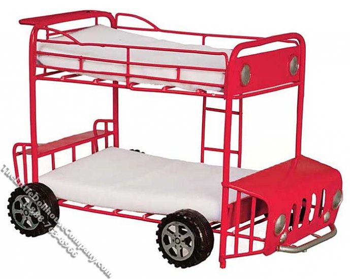 (image for) Miniature Double Decker Bus Bunkbed for Dollhouses