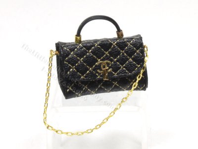 (image for) Miniature Chanel Black Quilted Leather Purse by Judith Blondell