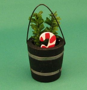 (image for) Dollhouse Miniature Bucket with Candy Cane