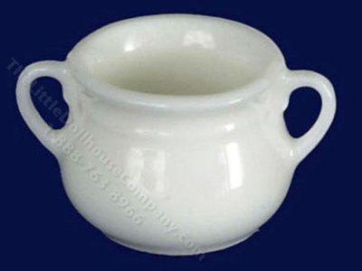 (image for) Miniature Vase or Chamber Pot with Two Handles for Dollhouses