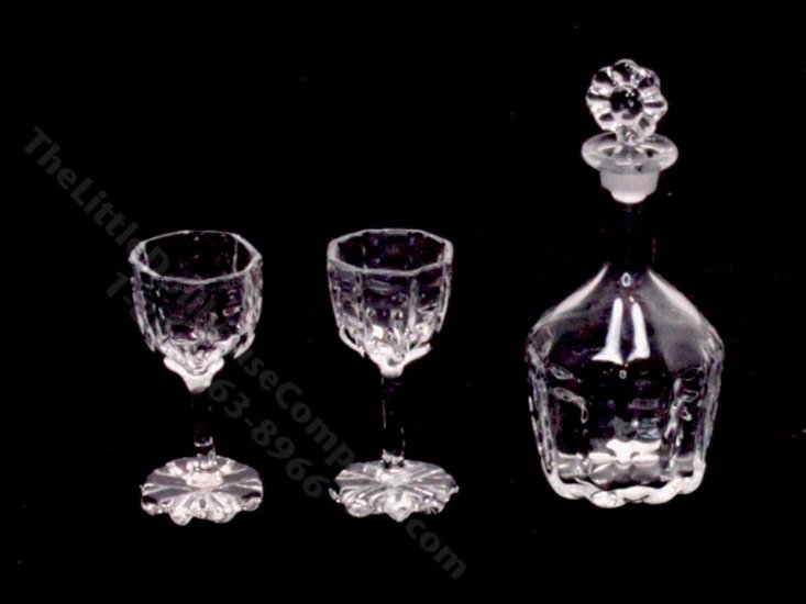 (image for) Miniature Decanter and Wine Glasses by Gerd Felka