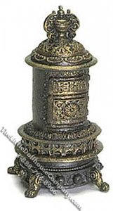 (image for) Miniature Porcelain Parlour Stove for Dollhouses