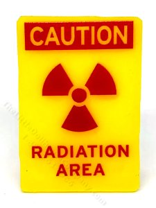 (image for) Miniature "Radiation Area" Sign for Dollhouses