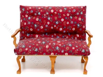 (image for) Miniature Handmade Loveseat for Dollhouses
