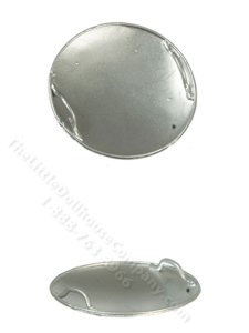 (image for) Miniature Round Silver Sled for Dollhouses