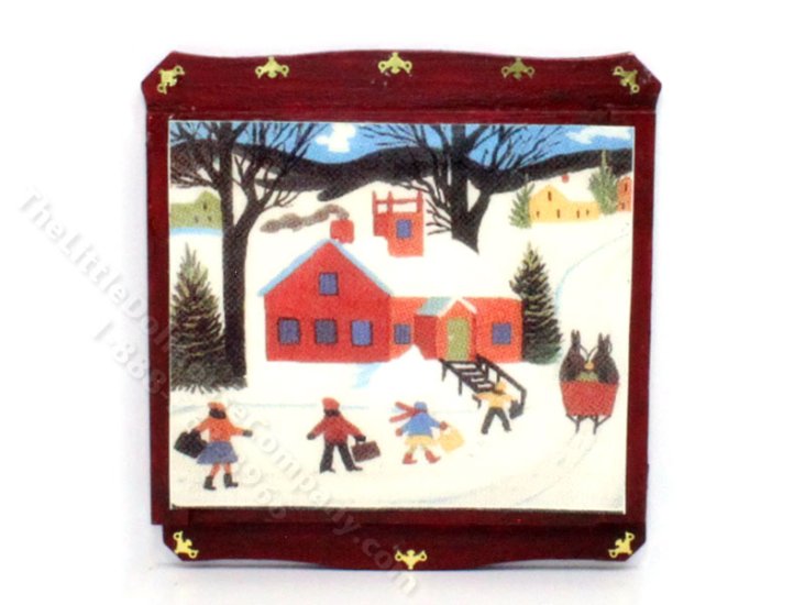 (image for) Miniature Maude Lewis Style Mural for Dollhouses