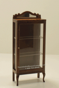 (image for) Miniature Walnut and Glass Display Case