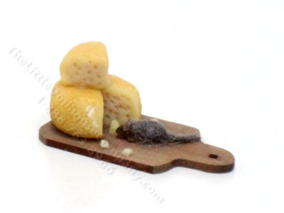 (image for) Miniature Cheese Board with Mouse by Precious Little Things