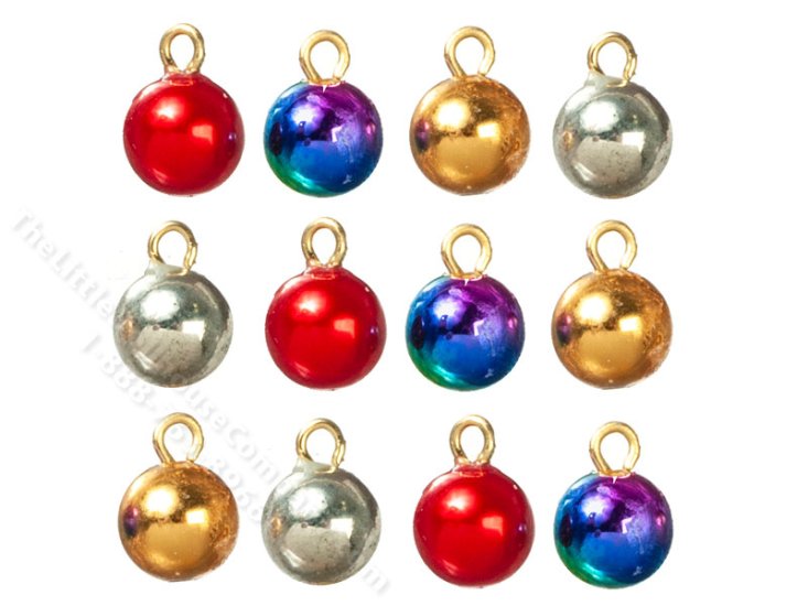 (image for) Miniature Christmas Ornaments for Dollhouses (12pcs)