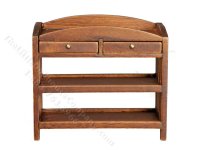 (image for) Miniature Changing Table, Slatted, Walnut