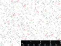 (image for) Pastel Pink Floral Vine Miniature Wallpaper for Dollhouse