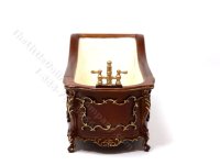 (image for) Miniature Bath Tub Hand Painted Baroque Style - Walnut