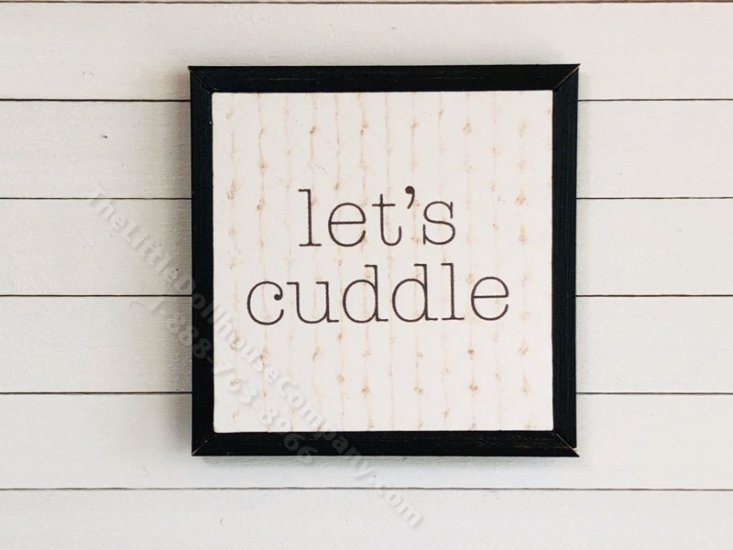 (image for) Miniature Framed 'let's cuddle' Board Print