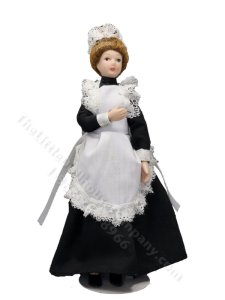 (image for) Miniature Vintage Maid Doll for Dollhouses