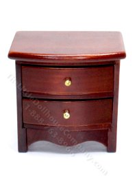 (image for) Miniature Mahogany Nightstand for Dollhouses