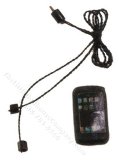 (image for) Miniature MP3 Player & Headphones for Dollhouses