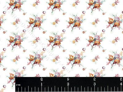 (image for) Sea Shells Pattern Miniature Wallpaper for Dollhouses