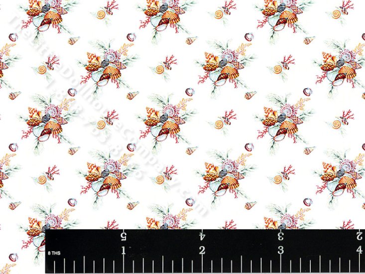 (image for) Sea Shells Pattern Miniature Wallpaper for Dollhouses