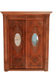 (image for) Miniature Walnut Classic Trinity 2 Panel French Exterior Door