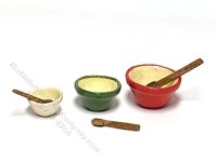(image for) 1:48 Scale Miniature Christmas Jolly Bowls & Spoons Kit